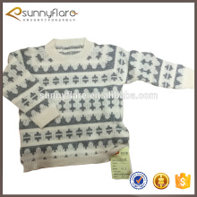 pure cashmere round neck sweater for boys